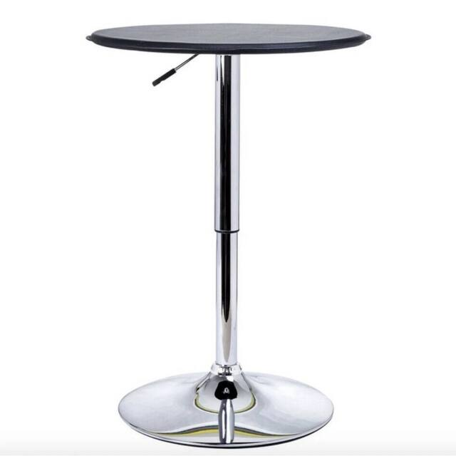 FORGEVIO Modern Round Tall Bar Table Small Metal Kitchen Breakfast Furniture - image 1