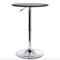 FORGEVIO Modern Round Tall Bar Table Small Metal Kitchen Breakfast Furniture - thumbnail 1