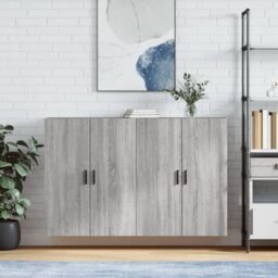 Berkfield Home Wall Mounted Cabinets 2 pcs Grey Sonoma 69.5x34x90 cm - thumbnail 1