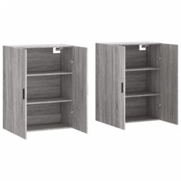 Berkfield Home Wall Mounted Cabinets 2 pcs Grey Sonoma 69.5x34x90 cm - thumbnail 4