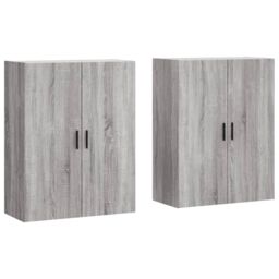 Berkfield Home Wall Mounted Cabinets 2 pcs Grey Sonoma 69.5x34x90 cm - thumbnail 2