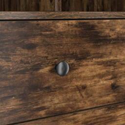 Berkfield Home Smoked Oak Shelving Unit Smoked Oak Engineered Wood Medium in Brown - thumbnail 9