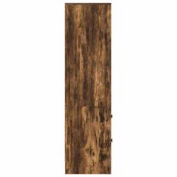 Berkfield Home Smoked Oak Shelving Unit Smoked Oak Engineered Wood Medium in Brown - thumbnail 7