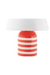 PRESENT TIME Leitmotiv Iron Table Lamp Rayado Retro - Bright Orange/White in Orange