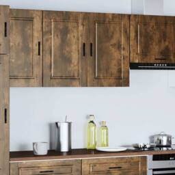 Berkfield Home Kitchen Wall Cabinet Porto Smoked Oak Engineered Wood in Brown - thumbnail 3