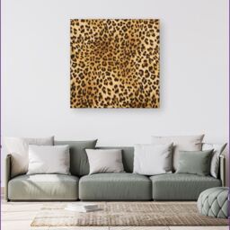 "Warren Reed - Designer Wild Animal Pattern Canvas in Brown - Size: W30"" x H30""" - thumbnail 4