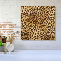 "Warren Reed - Designer Wild Animal Pattern Canvas in Brown - Size: W30"" x H30""" - thumbnail 2