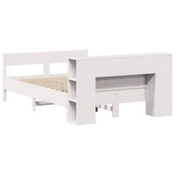 Berkfield Home Bookcase Bed without Mattress White 160x200cm Solid Wood Pine - Size: 160x200 cm - thumbnail 6