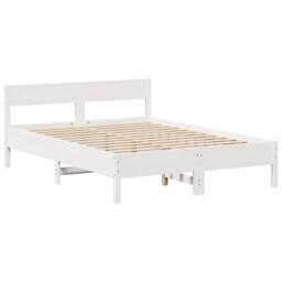 Berkfield Home Bookcase Bed without Mattress White 160x200cm Solid Wood Pine - Size: 160x200 cm - thumbnail 8
