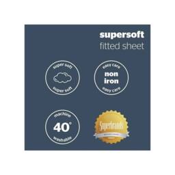 Voltico Silentnight Supersoft Fitted Sheet Double - White or Charcoal - thumbnail 6
