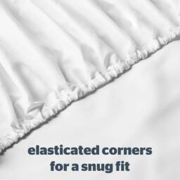 Voltico Silentnight Supersoft Fitted Sheet Double - White or Charcoal - thumbnail 3