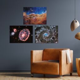 Artery8 Wall Art Print Pack of 3 NASA James Webb Phantom Cartwheel Galaxy Carina Nebula Cosmic Cliffs Pack of 3 Large Poster Set - thumbnail 2