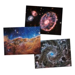 Artery8 Wall Art Print Pack of 3 NASA James Webb Phantom Cartwheel Galaxy Carina Nebula Cosmic Cliffs Pack of 3 Large Poster Set - thumbnail 1