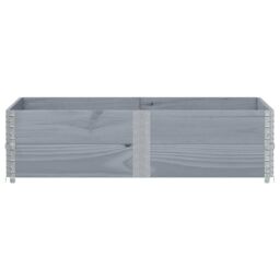 Berkfield Home Garden Planter Grey 150x100 cm Solid Wood Pine - thumbnail 3
