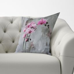 Warren Reed - Designer Pink Orchids Cushions - Size: 60 cm x 60 cm - thumbnail 3