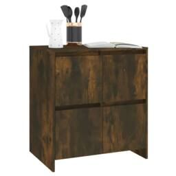 Berkfield Home Sideboard Smoked Oak 70x41x75 cm Engineered Wood in Brown - Size: 70 x 41 x 75 cm - thumbnail 7