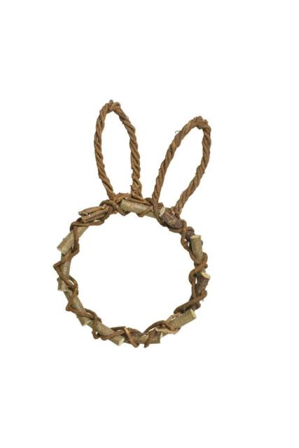 KDMD Woven Twig Rabbit Silhouette Wreath 37cm H in Brown - image 1