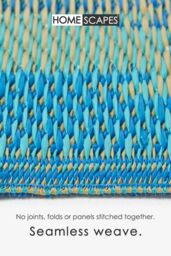 Homescapes Luxury Outdoor Rug Waterproof Reversible for Garden, Blue Amber Ikat - Size: 180 cm x 270 cm - thumbnail 4