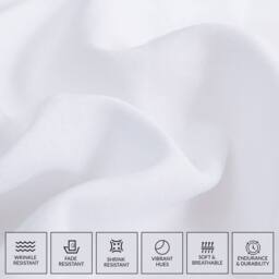 Grace Premium Microfiber Reversible Duvet Cover Set Ultrasoft Bedding in White - Size: Double - thumbnail 6