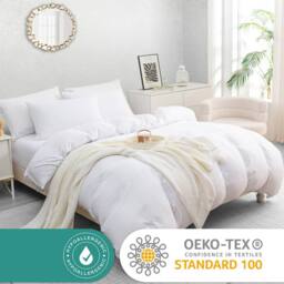 Grace Premium Microfiber Reversible Duvet Cover Set Ultrasoft Bedding in White - Size: Double - thumbnail 5