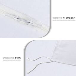 Grace Premium Microfiber Reversible Duvet Cover Set Ultrasoft Bedding in White - Size: Double - thumbnail 7