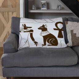 Benjamin Tate Design Hand Drawn Sketch Egypt Blanket in Natural - Size: 120 cm x 150 cm - thumbnail 2
