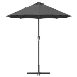 Berkfield Home Garden Parasol Folding Anthracite 380 x 196 x 235 cm in Dark Grey - thumbnail 6