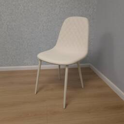 KOSY KOALA Modern Round Clear Glass Dining Table Set with 4 Cream Chairs - thumbnail 6