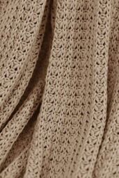 nielsen Alen Coarse Knitted Throw Blanket Cotton 150 x 200cm in Light Brown - Size: 150 cm x 200 cm - thumbnail 2