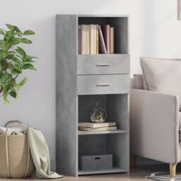 Berkfield Home Highboard Concrete Grey 45x42.5x124 cm Engineered Wood - thumbnail 1