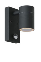Lucide 'ARNE' Non Dimmable Tiltable Stylish Outdoor LED Wall Spotlight GU10 in Black - thumbnail 1