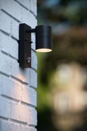 Lucide 'ARNE' Non Dimmable Tiltable Stylish Outdoor LED Wall Spotlight GU10 in Black - thumbnail 2