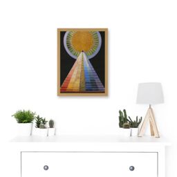 Artery8 Painting Hilma Af Klint 1907 Altarpiece No 1 Group A4 Artwork Framed Wall Art Print in Light Oak - thumbnail 2