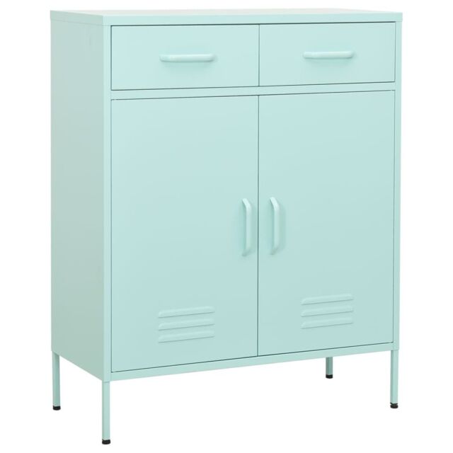 Berkfield Home Storage Cabinet Mint 80x35x101.5 cm Steel in Blue - image 1