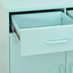 Berkfield Home Storage Cabinet Mint 80x35x101.5 cm Steel in Blue - thumbnail 6