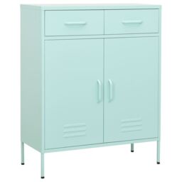 Berkfield Home Storage Cabinet Mint 80x35x101.5 cm Steel in Blue - thumbnail 1