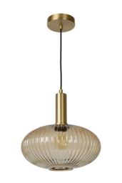 Lucide 'MALOTO' Dimmable Adjustable Indoor Stylish Retro Pendant Light 1xE27 in Orange - thumbnail 2