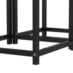 Berkfield Home Tea Tables 2 pcs MDF Black & Yellow in Brown - thumbnail 6