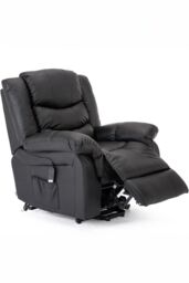 More4Homes Seattle Electric Single Motor Rise Recliner Bonded Leather Chair in Black - thumbnail 3