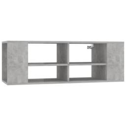 Berkfield Home Wall-Mounted TV Cabinet Concrete Grey 102x35x35 cm Engineered Wood - Size: 102 x 35 x 35 cm - thumbnail 3