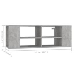 Berkfield Home Wall-Mounted TV Cabinet Concrete Grey 102x35x35 cm Engineered Wood - Size: 102 x 35 x 35 cm - thumbnail 7