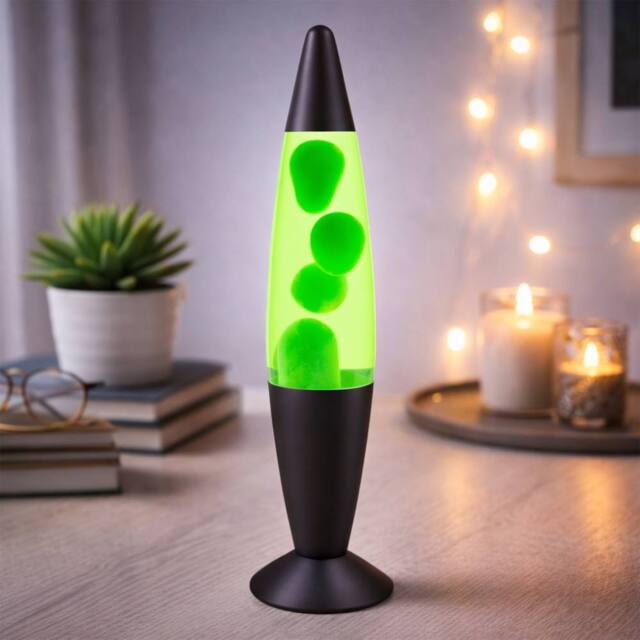 Dragodirect 16 Inch Green Wax Lava Lamp Desk Light Classic Retro Mood Lamp in Black - image 1