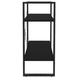 Berkfield Home 2-Tier Book Cabinet Black 80x30x70 cm Engineered Wood - Size: 80 x 30 x 70 cm - thumbnail 5