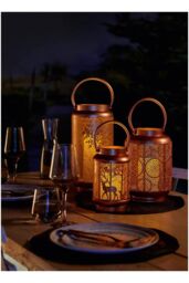 Netagon Battery Golden Lantern with Snowflakes Design in Gold - thumbnail 2
