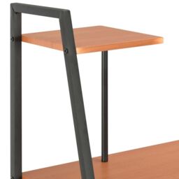 Berkfield Home Desk with Shelving Unit Black & Brown 102x50x117 cm - Size: 102 x 50 x 117 cm - thumbnail 5