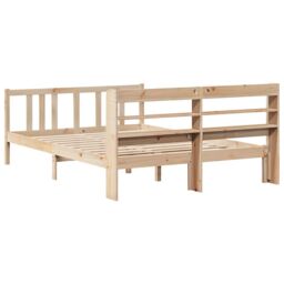 Berkfield Home Bed Frame with Headboard without Mattress 135x190 cm Double in Brown - thumbnail 8