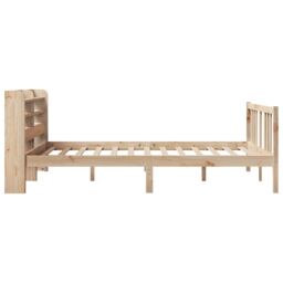 Berkfield Home Bed Frame with Headboard without Mattress 135x190 cm Double in Brown - thumbnail 7