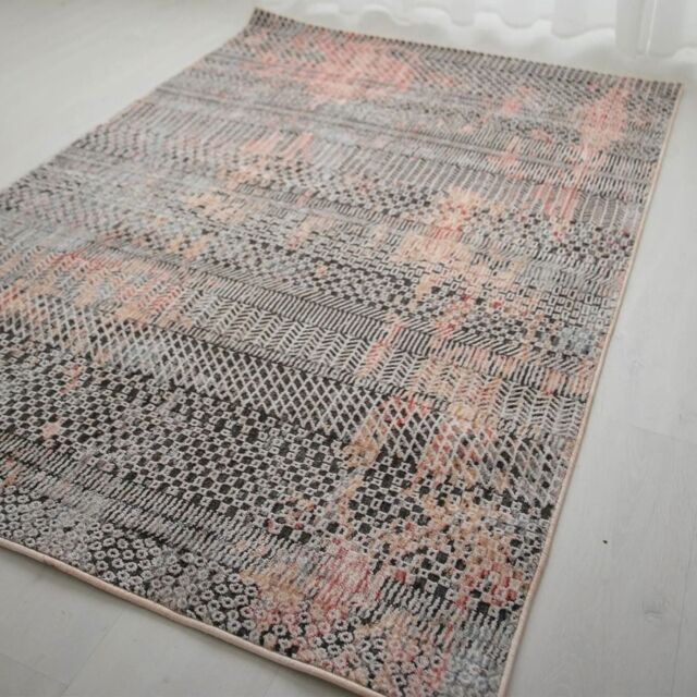 The Rug Shop UK Abstract Traditional Grey Machine Made Easy to clean Rug - Size: 200 cm x 290 cm - image 1