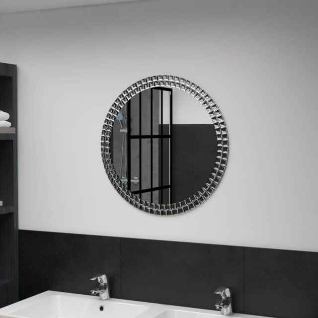 Berkfield Home Wall Mirror 60 cm Tempered Glass in Silver - image 1