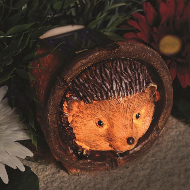 mysmartbuy Hedgehog Design Solar Light - Outdoor Patio or Decking Garden Ornament Decoration - 11cm x 11cm x 14.5cm - Size: 11 cm x 11 cm x 14.5 cm - image 1